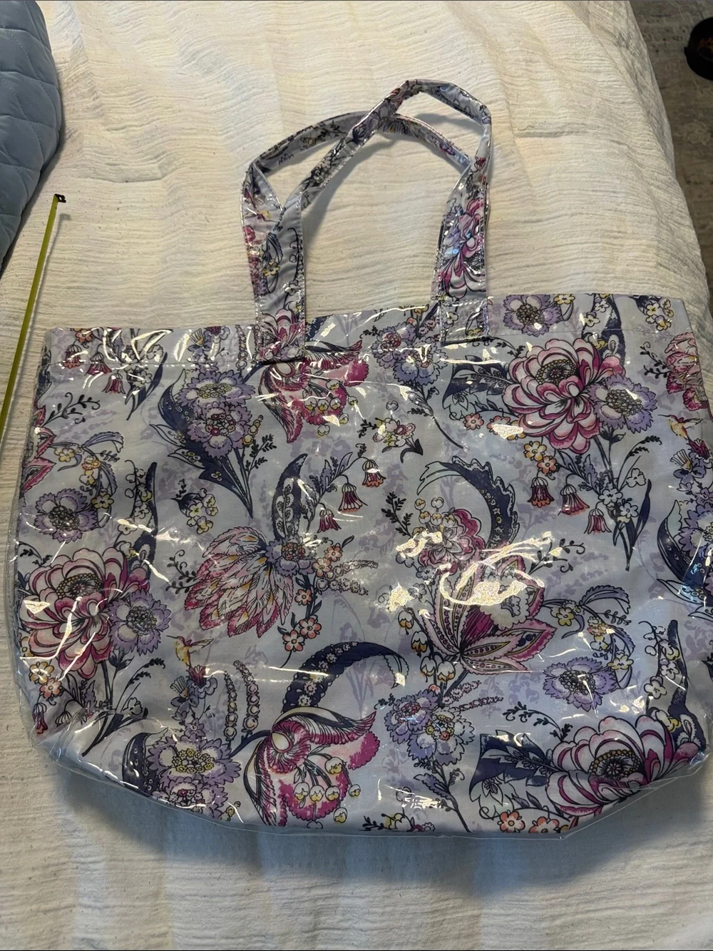 Vera Bradley Purple Floral Glossy Tote